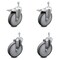 Service Caster 6 Inch Thermoplastic Rubber Swivel 10mm Stem Caster Total Lock Brake, 2PK SCC-TSTTL20S614-TPRB-M1015-2-S-2 - alternate 1